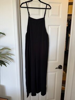 Black Flowy Jumpsuit with Adjustable Straps